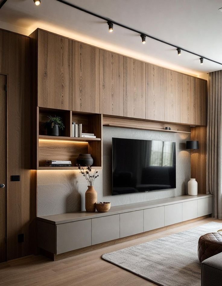 Sala com Painel Ripado